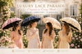Embroidered Lace Umbrella, UV Protection, Foldable Parasol with Pouch product logo