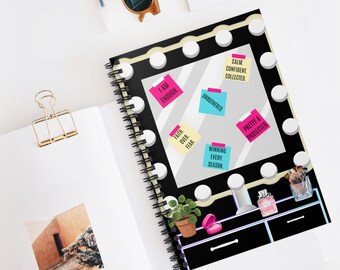 Mirror Motivation Ruled Spiral Notebook