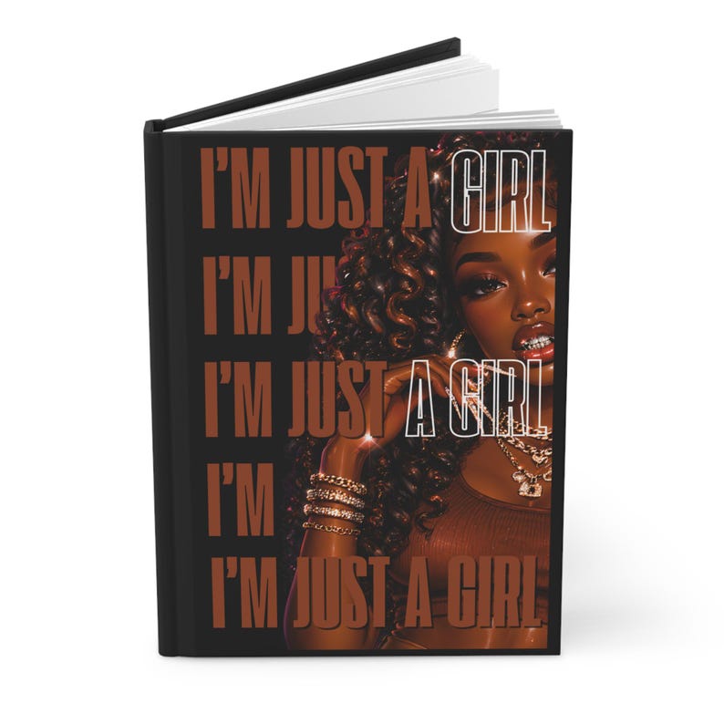 Just a Girl Hardcover Journal | Matte Black image 4