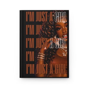 Just a Girl Hardcover Journal | Matte Black image 2