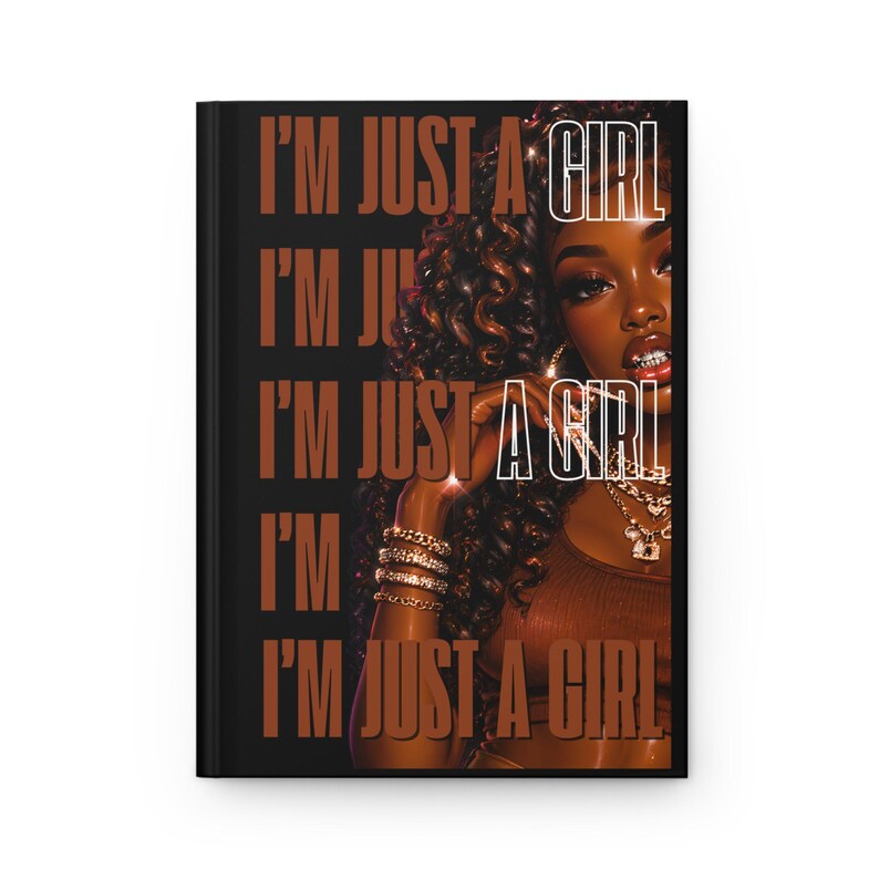 Just a Girl Hardcover Journal | Matte Black image 2