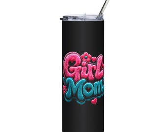 Girl Mom Stainless Steel Tumbler 20oz | Mom Life Drinkware