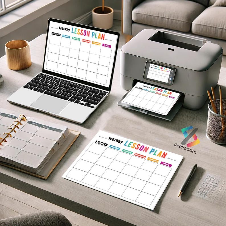Printable Editable Weekly Lesson Plan Template | Homeschool & Teacher ...