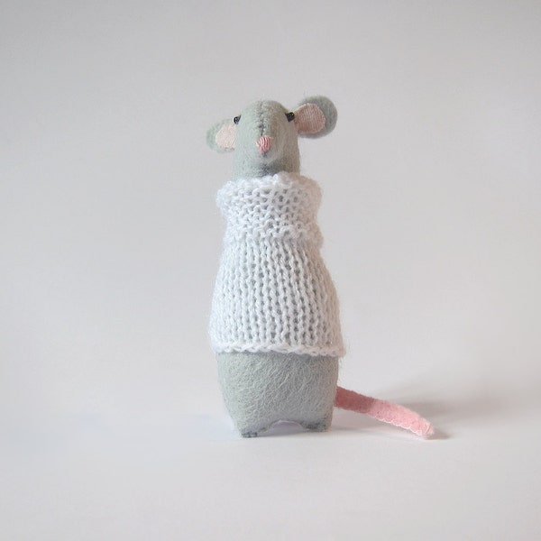 Felt Rat, Small Felt Animals, Felt Mouse, Rat Toy, Rat Stuffed Toy, Rat Plushie, Mouse Softie, Felted Animals, Tiny Mouse,