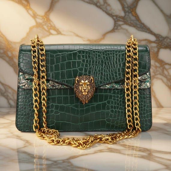 Buy Crocodile Embossed PU Leather Shoulder Bag, Quiet Luxury