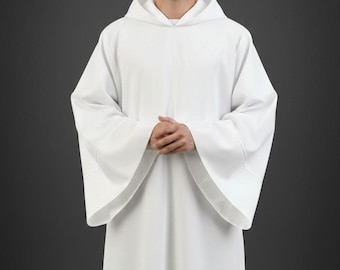 Geistlicher Mönch Alb mit Kapuze, Brauch Alb, liturgisches Gewand