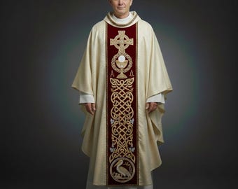 Casulla católica romana para hombres, ropa de iglesia, ropa personalizada