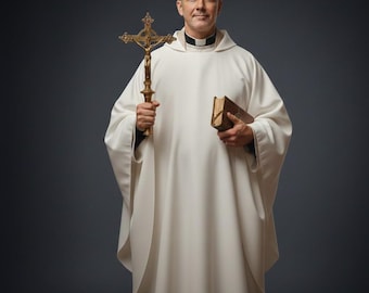 Casulla católica para clérigos, especial para clérigos, vestimentas religiosas