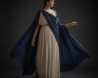 Toga de senadora romana para mujer, disfraz de senadora antigua, atuendo griego histórico