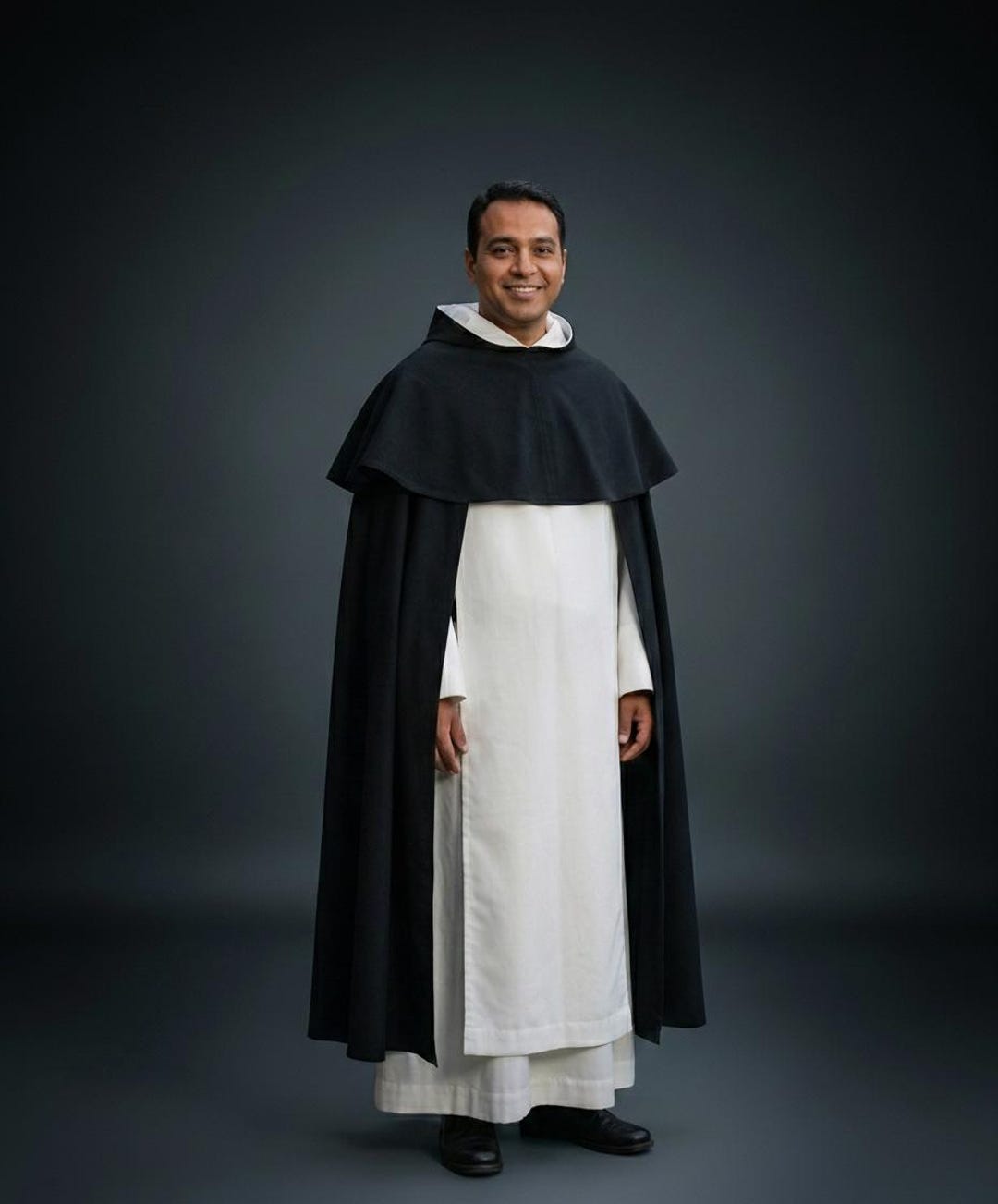 Dominican Friar Habit – Catholic Monastic Robe With Black Cappa & White ...