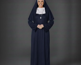Vestido de monja hecho a mano para mujer, atuendo de monja adulta, vestimenta litúrgica