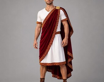 Men's Roman Senator Toga , Classical Ancient Rome Costume, Historical Dress