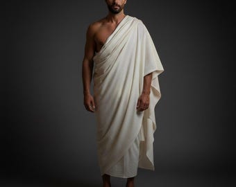 Toga de senador romano para hombre, disfraz de senador antiguo, atuendo griego histórico