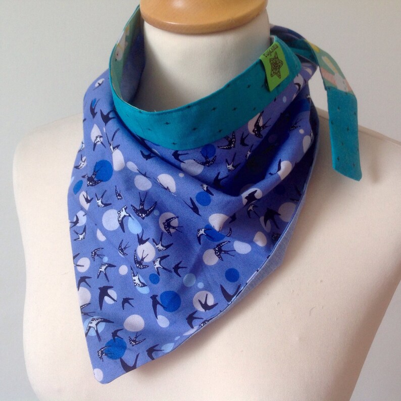 Little Girl Boy Reversible Kerchief Summer Hat Bandana Headband Head scarf bib Garden Scarf Head Wrap