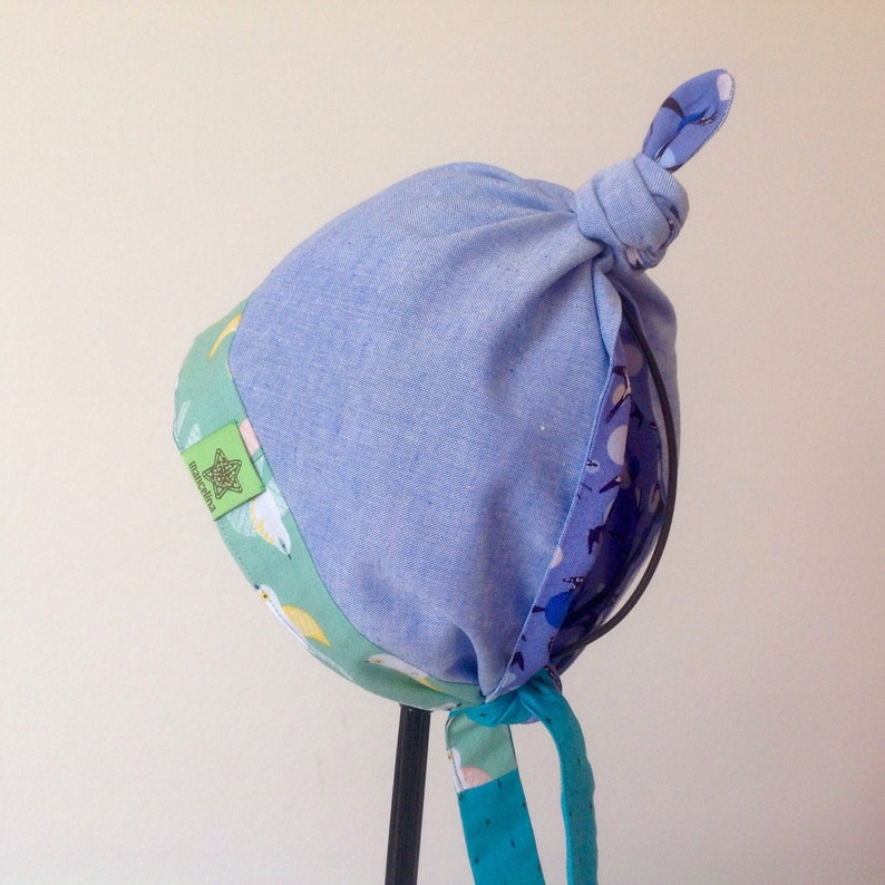 Little Girl Boy Reversible Kerchief Summer Hat Bandana Headband Head scarf bib Garden Scarf Head Wrap