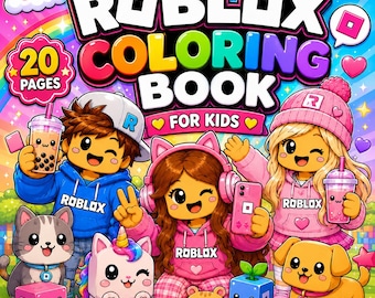 Roblox Coloring Book for Kids | 20 Kawaii Pages (Digital Download)