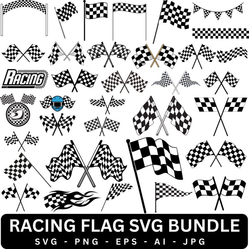 Retro Racing Checkers Checker Flag Clipart - Etsy