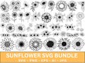 Sunflower SVG Bundle, sunflower, sunflower clipart, Commercial use, Cricut & Silhouette Cut Files, sunflower vector, Instant download product logo