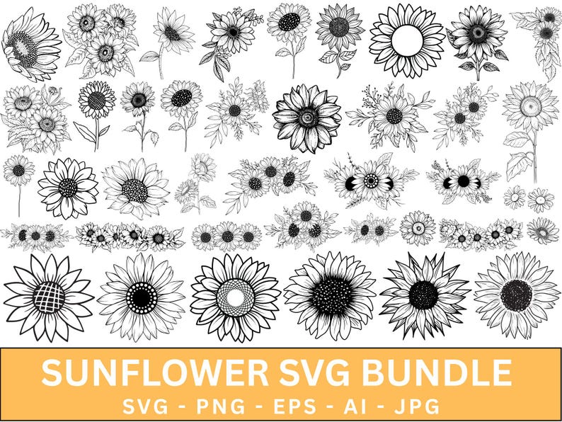 Sunflower svg, flower svg bundle, svg bundle, svg files, svg cricut, sunflower cut file, sunflower clipart, sunflower vector png, sunflower
Sunflower SVG Bundle | Floral Clipart, Cricut & Silhouette Cut Files (Instant Download)
Sunflower SVG, Silhouette, T-shirt, Floral, Graphic, Digital, Commercial use, Instant download, Bundle, Vinyl, Vector, Cricut