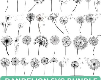 Dandelion Svg Bundle, Dandelion Cricut, Dandelions Quotes, Dandelion Files For Cricut, Dandelion Vector, Just Breathe SVG