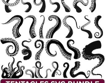 Tentacles Svg, Octopus Tentacles Svg, Octopus Cut Files, Sea Monster Clipart, Sea Monster Clipart, Tentacles Clipart, Octopus Svg Files