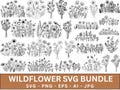 Wildflower Svg Bundle, Minimalist Bouquet SVG, Wildflower Clipart, Botanical svg, Floral svg,  Flower Border svg, Instant Download. product logo