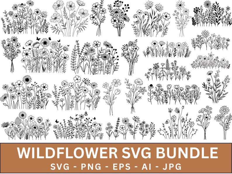 Wildflower svg Bundle | Flower svg png | Minimalist Flower Bouquet png svg | Botanical svg | nature svg | flower sketch svg
Wildflower SVG Mega Bundle, Floral svg, Minimalist Bouquet SVG, Birth Flower svg, Flower Border svg, Floral svg Bundle,Flower Sketch svg
Wildflower Svg Bundle, Flower Meadow Svg, Flower Border Svg, Minimalist Flower Bouquet, Wildflower Clipart, Instant Download, Silhouette