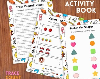 Kindergarten Beginning Sounds Workbook | Alphabet Phonics Printable | Preschool Letter Sounds Activities | Initial Sounds Worksheets