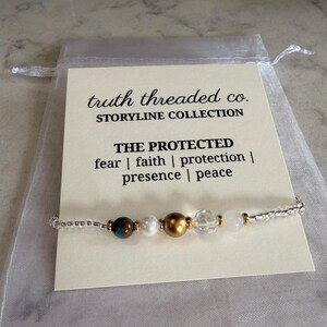 Pulsera de protección / Pulsera cristiana Salmo 91:11 / Joyería Fe sobre el miedo / Regalo cristiano para mujeres / Pulsera con escrituras
