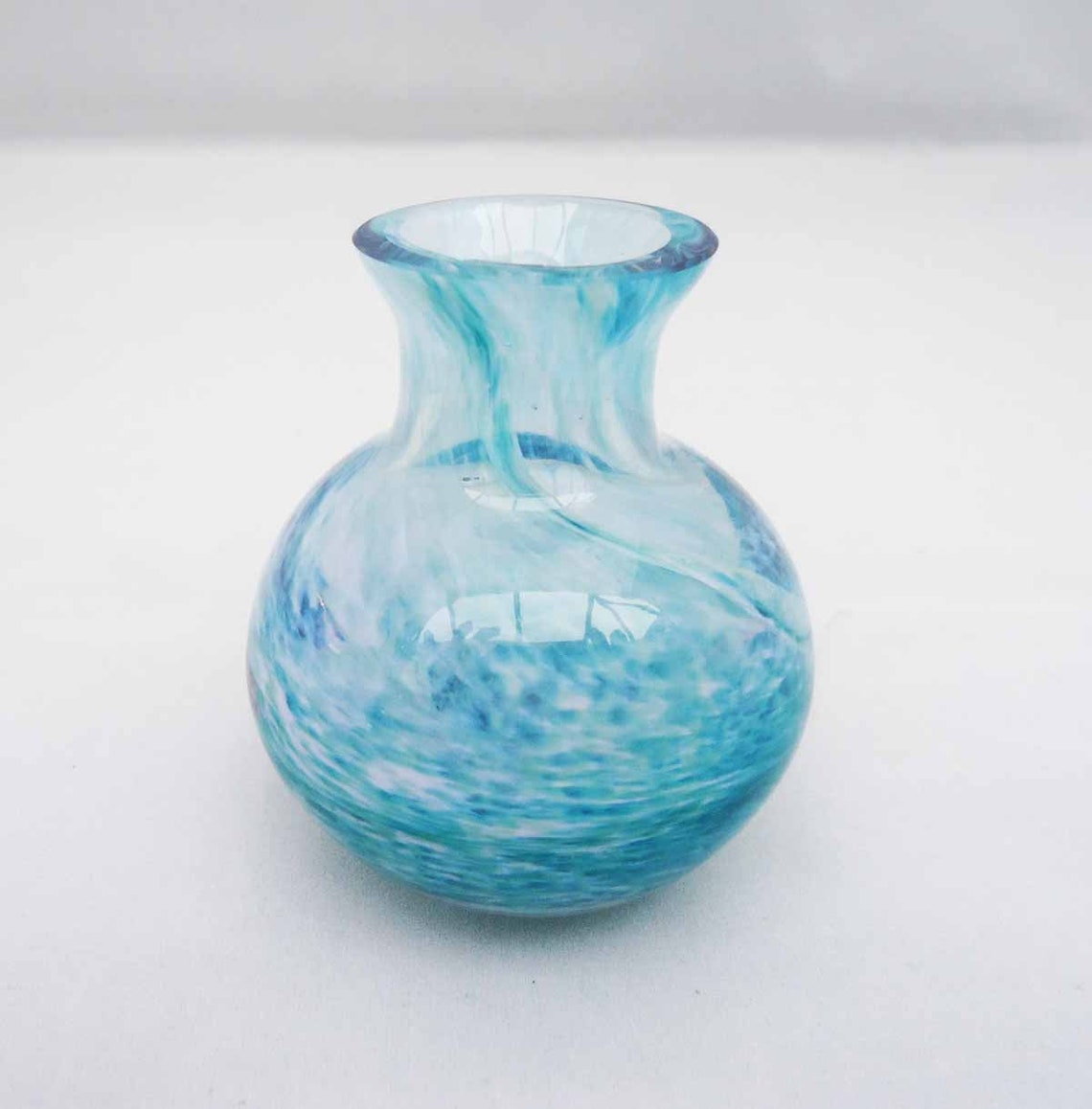Caithness Vase Small Caithness Blue Glass Vase Scottish Etsy