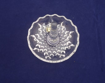 Vintage Kristal Zajecar Ring Dish, Crystal Ring Holder, Yugoslavia Crystal, Crystal Jewellery Dish