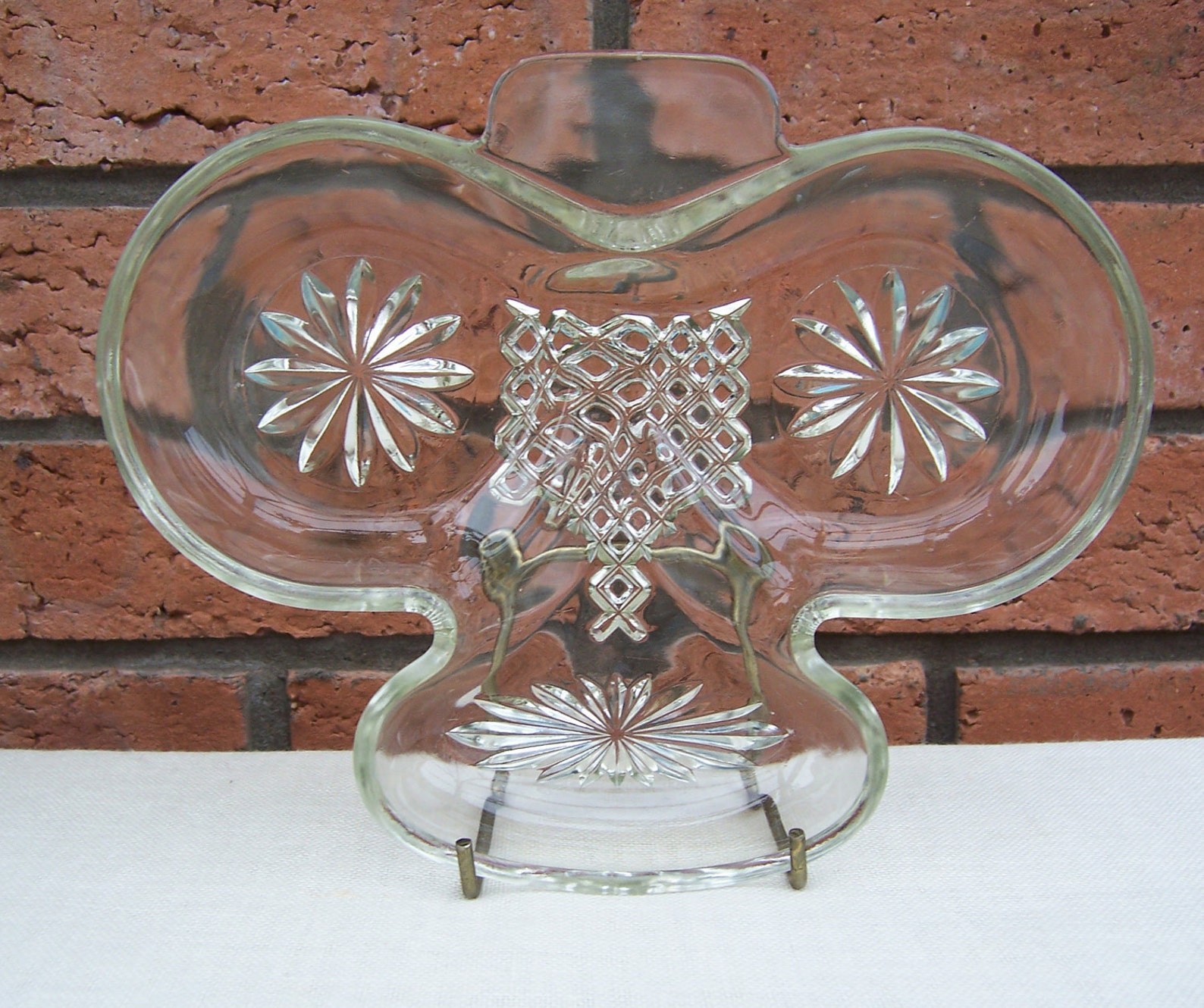 Vintage Clear Glass 3 Section Serving Tray/dish Etsy UK