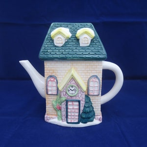 Ceramic House Tea Pot, Collectable House Tea Pot, Tea Pot Large Figurine, Decorative House Tea Pot