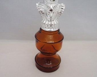 Vintage 70's Glass Avon "The Queen" chess piece Aftershave Bottle