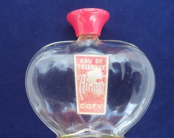 Vintage COTY L'Aimant Eau de Toilette Perfume Bottle, Rare Find COty L'Aimant Eau de Toilette Perfume Bottle