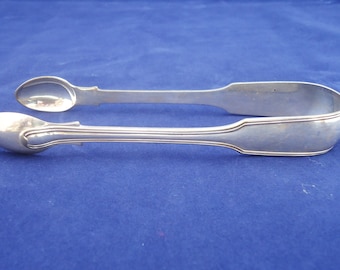 Vintage Silver Plated Sugar Tongs: Simple Design, 14.5cm