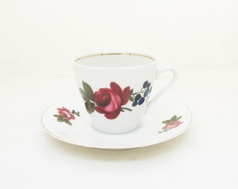 Bavaria German Tea Cup and Saucer, Bavaria Creidliz China, UK Seller