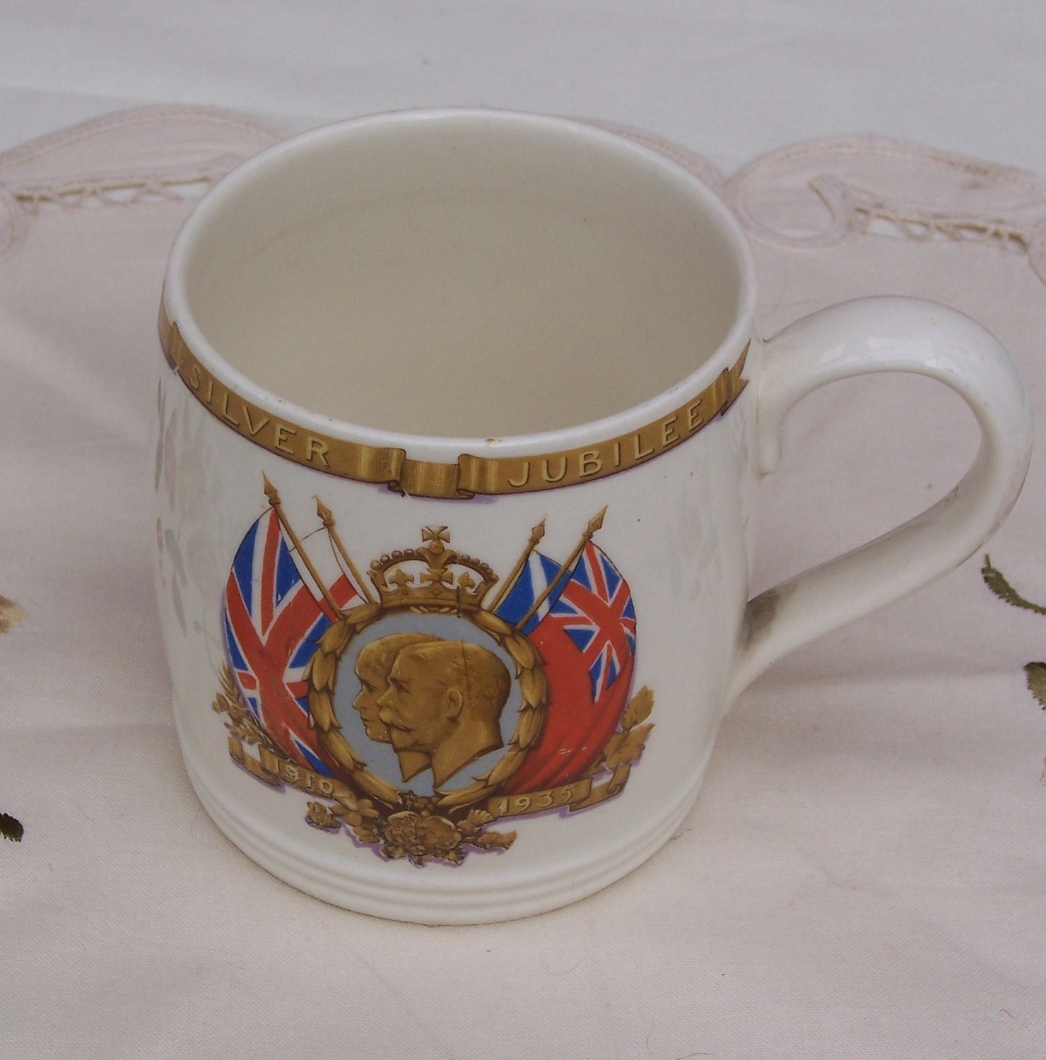 Vintage Myott Silver Jubilee George V and Queen Mary Mug - Etsy