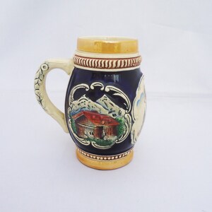 Original King Beer Stein, Vintage German Beer Stein, Barrel Beer Mug, Beer Mug/Stein, Collectible Stein Rustic Home Decor image 3
