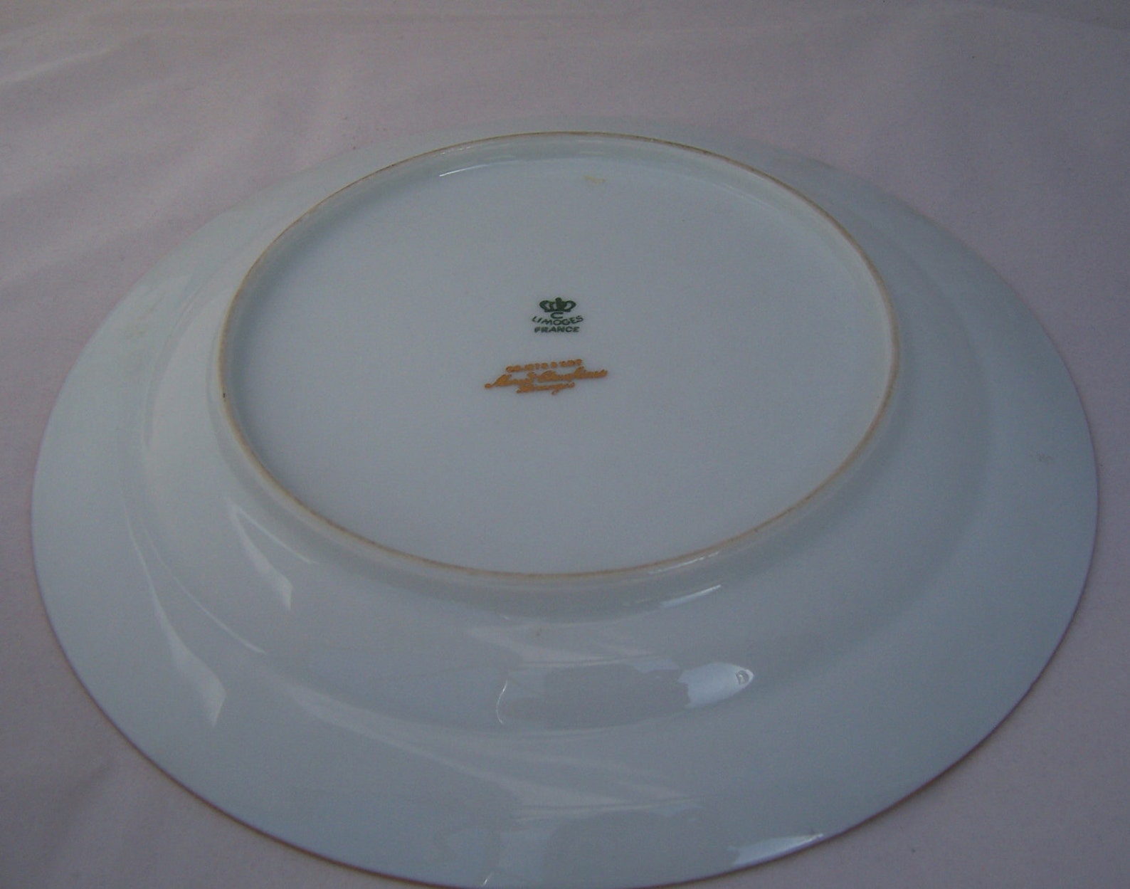 Vintage French Limoges Green and Gold Romance Plate Vintage Etsy