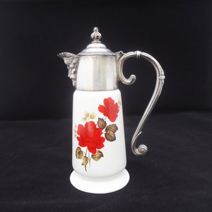 Vintage Wade Falstaff Clarett Jug, Wade Clarett Jug With Silver Plated Face Handle and Mount