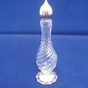 Sammlerstück Avon Klarglas Parfümflasche, Avon Klarglas Swirl Parfümflasche