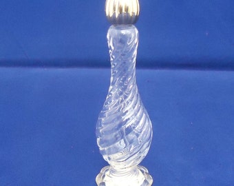 Sammlerstück Avon Klarglas Parfümflasche, Avon Klarglas Swirl Parfümflasche
