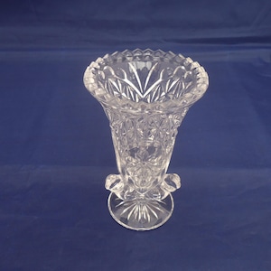 Hofbauer Byrdes Kristall Vase - West German Klar Glas