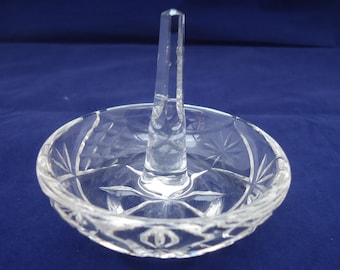Vintage Crystal Ring Holder: Jewelry Storage Dish