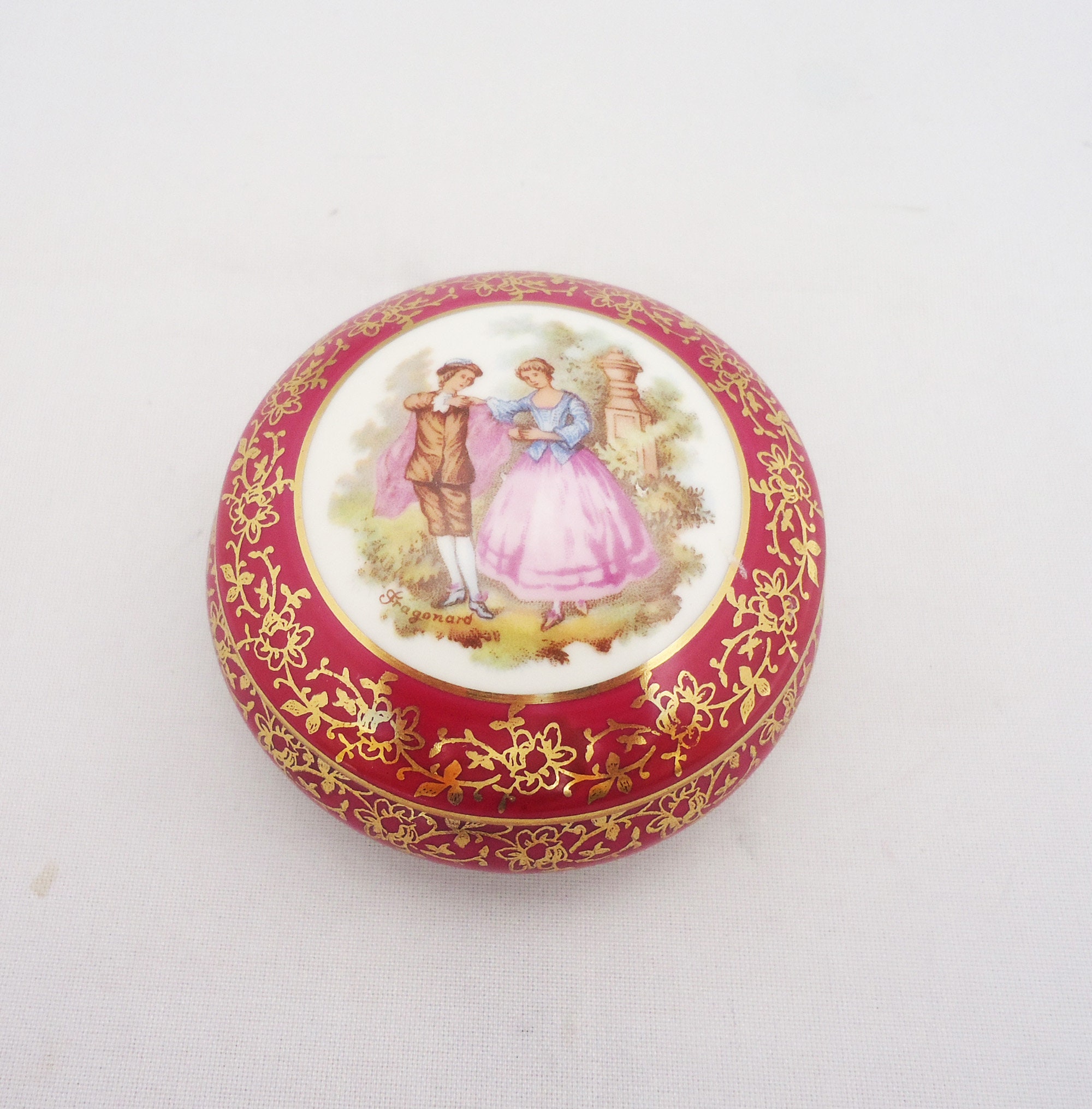 Vintage Limoges French Porcelain Trinket Box La Reine Porcelaine B 19 ...