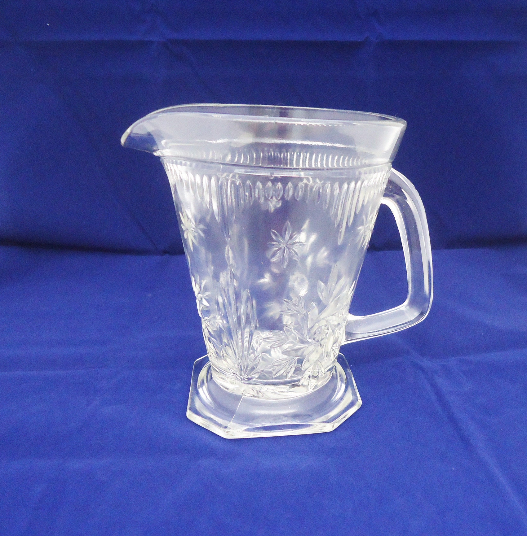 Sold at Auction: Vintage Clear Small Glass Pitcher