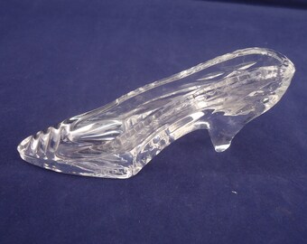 Crystal Shoe Trinket Dish, Killarney Crystal Cinderella Shoe