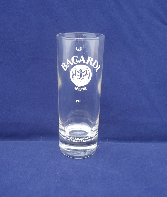 Bacardi Rum Glass Measure Glass Spirit Measure Vintage Etsy