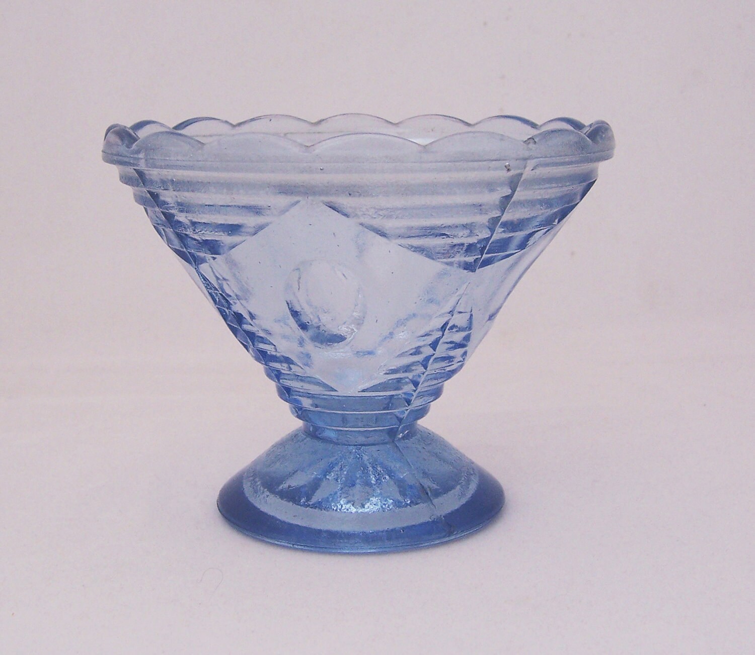 Vintage Pressed Blue Glass Ice Cream Cup Sherbet Cup Candy Etsy UK